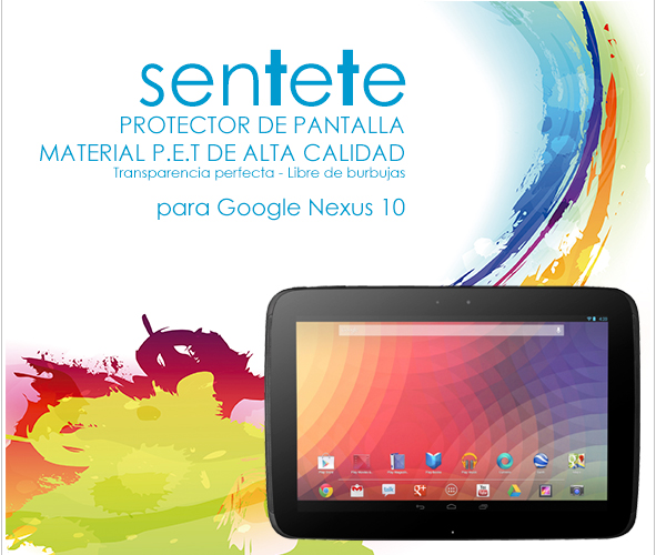 Lámina Protector de Pantalla Tablet Google Nexus 10 Sentete